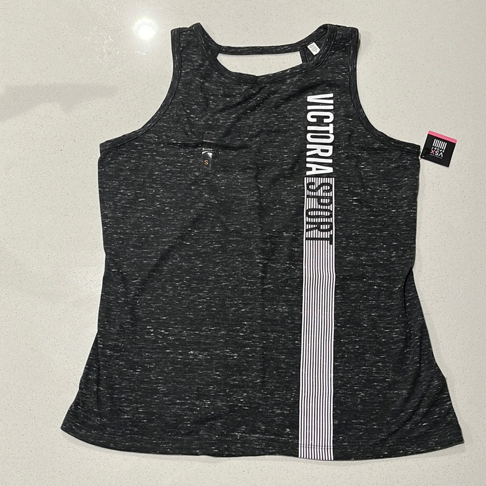 BRAND NEW Victoria’s Secret Sport Heathered Black Tank Top